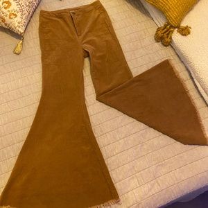 “Fashion on Earth” Corduroy Flare Pants.